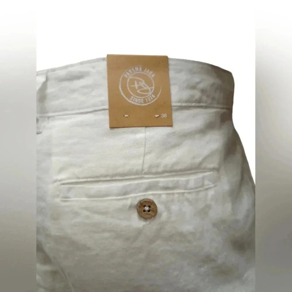 Panama  Jack NWT 100% Linen White Shorts Size 38 - Picture 4 of 8